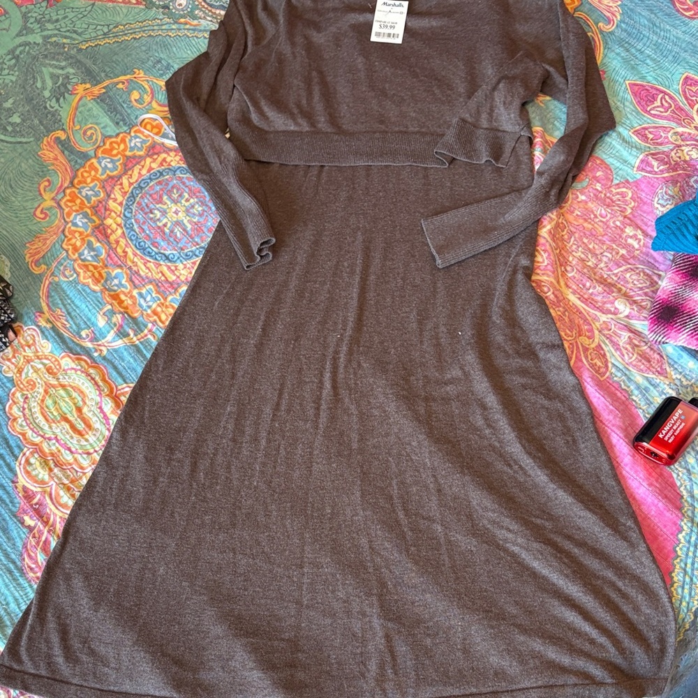 Marshall Chocolate Long Sleeve Dress